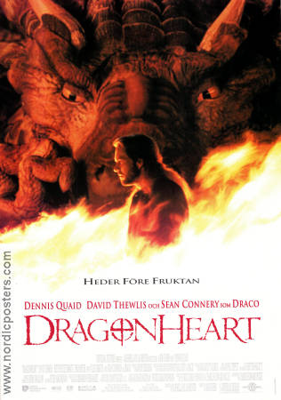 Dragonheart 1996 poster Sean Connery Dennis Quaid Dina Meyer Rob Cohen Hitta mer: Vikings Dinosaurier och drakar