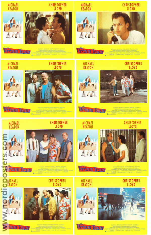 The Dream Team 1989 lobbykort Michael Keaton Christopher Lloyd Peter Boyle Howard Zieff