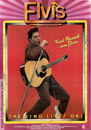 Elvis the Movie 1979 poster Kurt Russell Shelley Winters Bing Russell John Carpenter Rock och pop Instrument