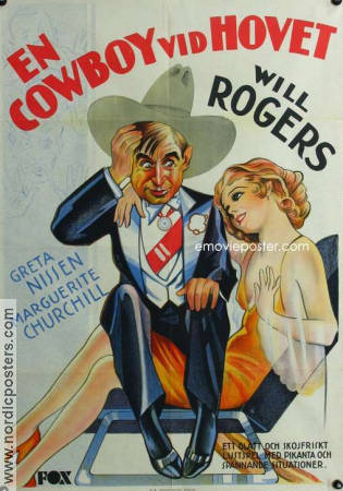 En cowboy vid hovet 1931 poster Will Rogers Greta Nissen