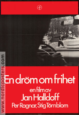 En dröm om frihet 1969 poster Per Ragnar Stig Törnblom Ann Norstedt Jan Halldoff Bilar och racing Poliser