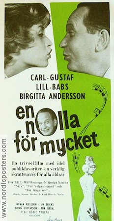 En nolla för mycket 1962 poster Carl-Gustaf Lindstedt Lill-Babs Birgitta Andersson Börje Nyberg Hästar