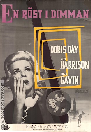 En röst i dimman 1960 poster Doris Day Rex Harrison Telefoner