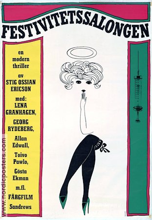 Festivitetssalongen 1965 poster Georg Rydeberg Lena Granhagen Allan Edwall Stig Ossian Ericson