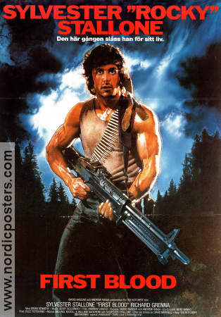 First Blood 1982 poster Sylvester Stallone Brian Dennehy Ted Kotcheff Affischkonstnär: Drew Struzan Hitta mer: Rambo