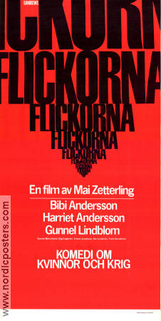 Flickorna 1968 poster Bibi Andersson Harriet Andersson Gunnel Lindblom Mai Zetterling Politik