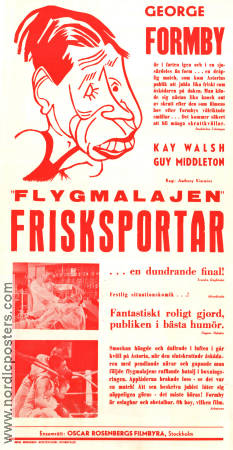 Flygmalajen frisksportar 1937 poster George Formby Kay Walsh Anthony Kimmins