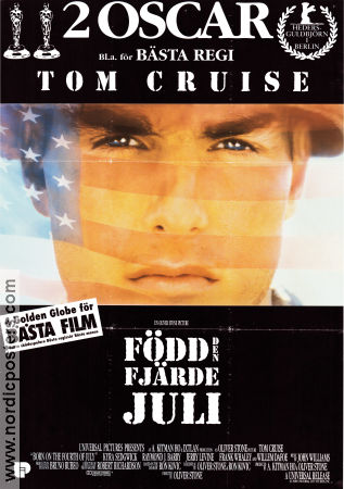 Född den fjärde juli 1989 poster Tom Cruise Willem Dafoe Oliver Stone Helger