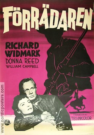 Förrädaren 1956 poster Richard Widmark Donna Reed