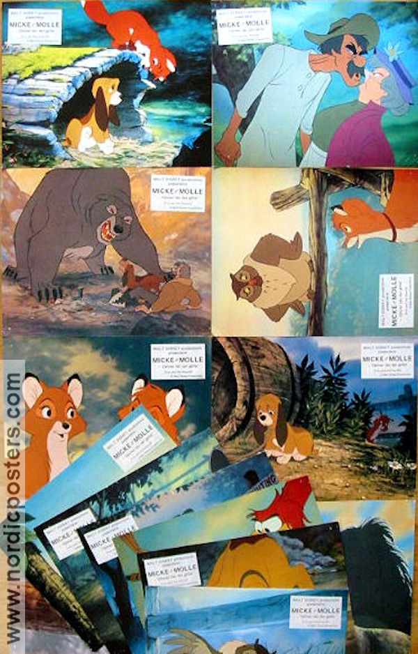The Fox and the Hound 1981 lobbykort Animerat