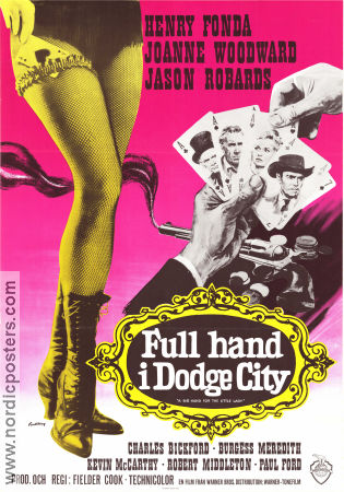 Full hand i Dodge City 1966 poster Henry Fonda Joanne Woodward Jason Robards Fielder Cook Gambling