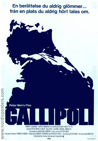 Gallipoli 1982 poster Mel Gibson Peter Weir Filmen från: Australia