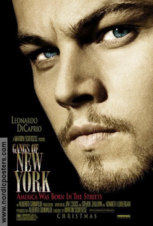 Gangs of New York 2002 poster Leonardo DiCaprio Martin Scorsese Gäng