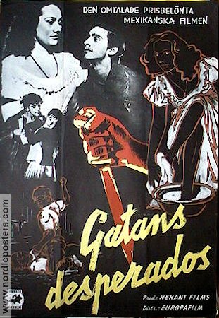 Gatans desperados 1953 poster Luis Alcoriza Luis Bunuel Filmen från: Mexico