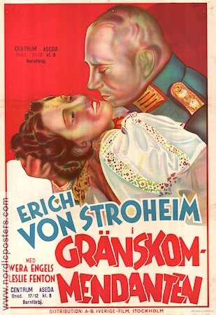 Gränskommendanten 1936 poster Erich von Stroheim Wera Engels