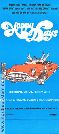 Happy Days 1975 poster Georgina Spelvin Cindy West Beau Buchanan Bilar och racing