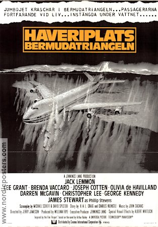 Haveriplats Bermudatriangeln 1977 poster Lee Grant Flyg