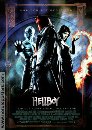 Hellboy 2004 poster Ron Perlman Selma Blair Doug Jones Guillermo del Toro Från serier