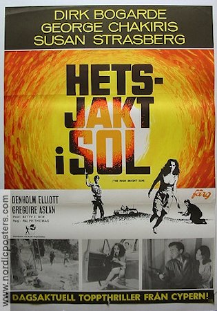 Hetsjakt i sol 1965 poster Dirk Bogarde Susan Strasberg