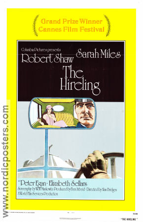The Hireling 1973 poster Robert Shaw Sarah Miles Alan Bridges Bilar och racing