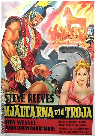 Hjältarna vid Troja 1963 poster Steve Reeves Svärd och sandal