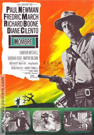 Hombre 1967 poster Paul Newman Fredric March Richard Boone Martin Ritt Vapen