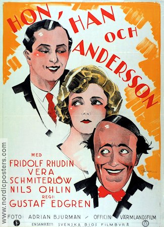 Hon han och Andersson 1926 poster Fridolf Rhudin Vera Schmiterlöw