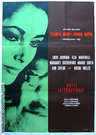 Hotel International 1963 poster Elizabeth Taylor Richard Burton