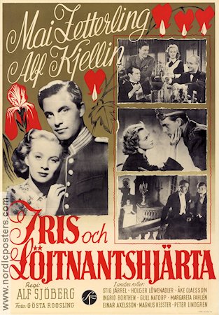 Iris och löjtnantshjärta 1946 poster Mai Zetterling Alf Kjellin Alf Sjöberg Blommor och växter