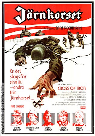 Järnkorset 1977 poster James Coburn Senta Berger Sam Peckinpah Affischkonstnär: Robert Tanenbaum Krig Hitta mer: Nazi