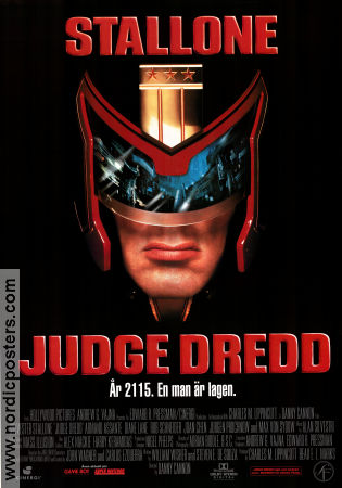 Judge Dredd 1995 poster Sylvester Stallone Armand Assante Rob Schneider Danny Cannon Från serier