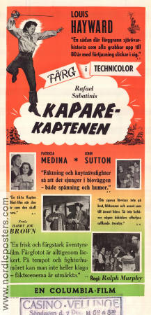 Kaparekaptenen 1952 poster Louis Hayward Patricia Medina Ralph Murphy