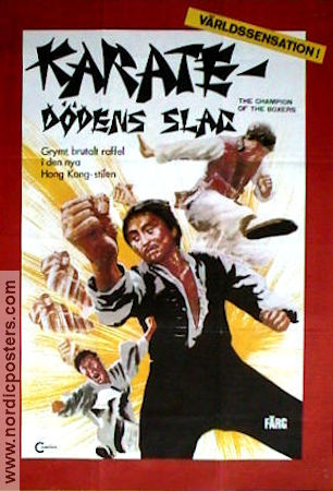 Karate dödens slag 1972 poster Chern Lie Piin Filmen från: Hong Kong Kampsport Asien