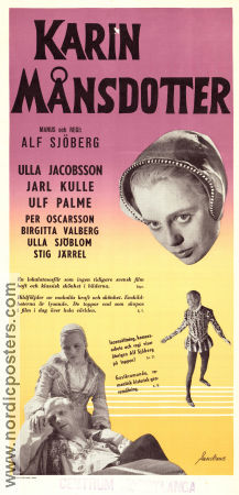 Karin Månsdotter 1954 poster Ulla Jacobsson Jarl Kulle Ulf Palme Alf Sjöberg
