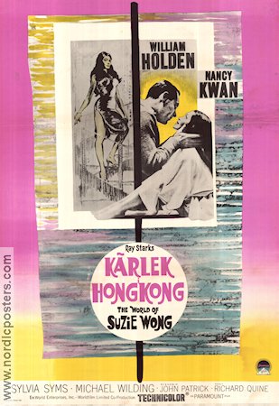 Kärlek i Hong Kong 1961 poster William Holden Nancy Kwan Asien