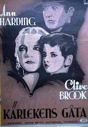 Kärlekens gåta 1934 poster Clive Brooks Ann Harding