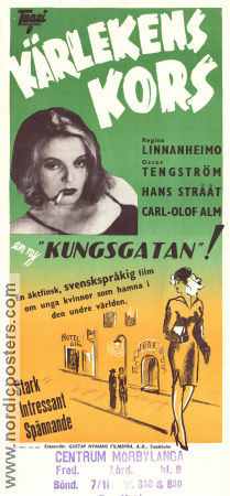 Kärlekens kors 1946 poster Regina Linnanheimo Oscar Tengström Ville Salminen Teuvo Tulio Finland