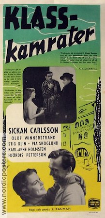 Klasskamrater 1952 poster Sickan Carlsson Olof Winnerstrand Stig Olin Schamyl Bauman