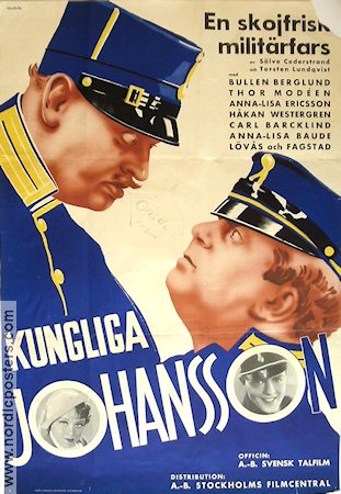 Kungliga Johansson 1934 poster Bullen Berglund Thor Modéen Annalisa Ericson Affischkonstnär: Ehrenholm