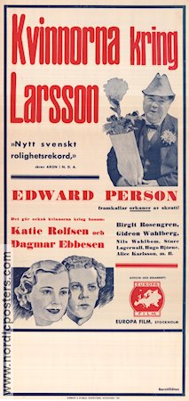 Kvinnorna kring Larsson 1934 poster Edvard Persson Gideon Wahlberg Katie Rolfsen Schamyl Bauman