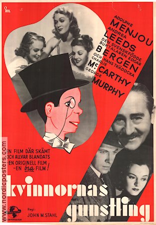 Kvinnornas gunstling 1938 poster Edgar Bergen Charlie McCarthy Adolphe Menjou Andrea Leeds