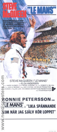 Le Mans 1971 poster Steve McQueen Siegfried Rauch Elga Andersen Louise Edlind Lee H Katzin Bilar och racing Sport