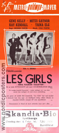 Les Girls 1957 poster Gene Kelly Mitzi Gaynor Kay Kendall George Cukor Musik: Cole Porter Musikaler