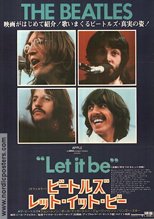 Let It Be 1970 poster Beatles John Lennon Ringo Starr Rock och pop