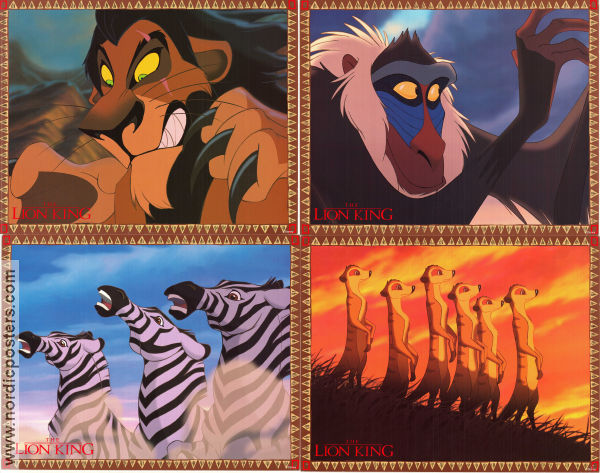 The Lion King 1994 lobbykort Matthew Broderick Roger Allers Animerat Katter