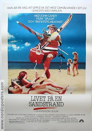Livet på en sandstrand 1985 poster John Candy Strand Resor