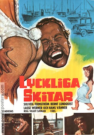 Lyckliga skitar 1970 poster Solveig Ternström Bernt Lundquist Tomas Bolme Vilgot Sjöman