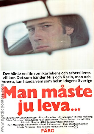 Man måste ju leva 1978 poster Stig Engström Margareta Vinterheden Bilar och racing