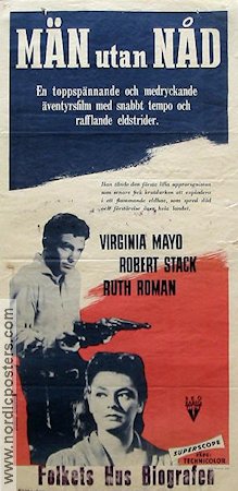 Män utan nåd 1956 poster Virginia Mayo Robert Stack