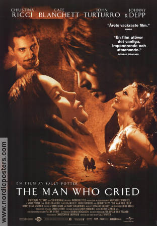The Man Who Cried 2000 poster Christina Ricci Cate Blanchett John Turturro Johhny Depp Sally Potter